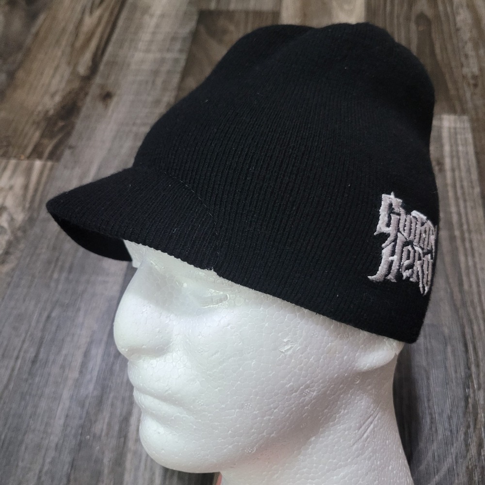 Kellogg's Promo Guitar Hero Billed Beanie Hat Black 2008 Y2k Gamer